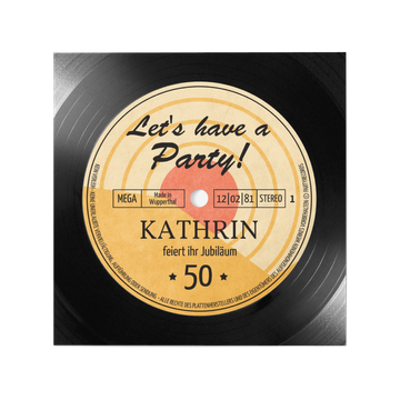 Einladungskarten 50. Geburtstag, Vinyl Record