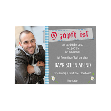 Einladungskarten Party, O' zapft is!