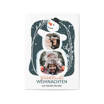 Aktuelle Weihnachtskarten, Schneemann
