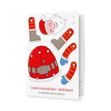 Aktuelle Weihnachtskarten, Weihnachtsmann zum basteln