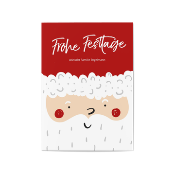 Aktuelle Weihnachtskarten, Weihnachtsmann Gesicht
