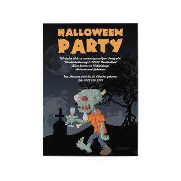 Halloween Einladungskarten ,  Zombie-Party