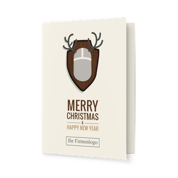 Einladung geschäftliche Weihnachtsfeier, Computermaus Geweih