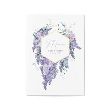 Menükarten Hochzeit selbst gestalten, Secret Garden