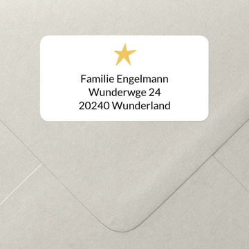 Adressaufkleber Weihnachten, Sternenrahmen