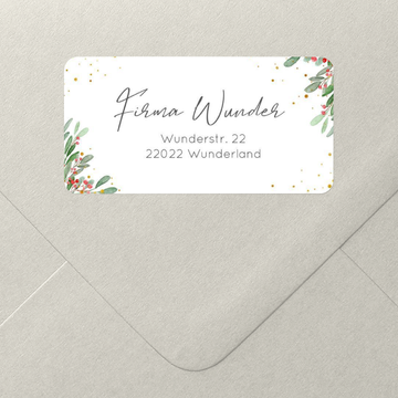 Adressaufkleber Weihnachten, Aquarellzweige