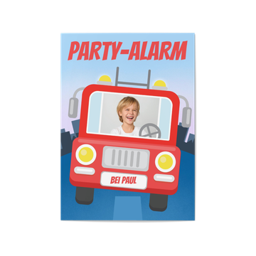 Einladungskarten Kindergeburtstag, Party Alarm