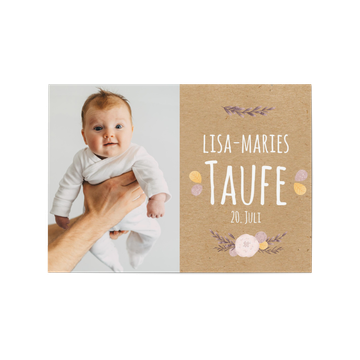 Einladungskarten Taufe, Kleine Blume