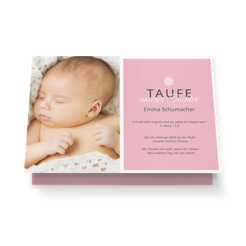 Einladungskarten Taufe, Blüte