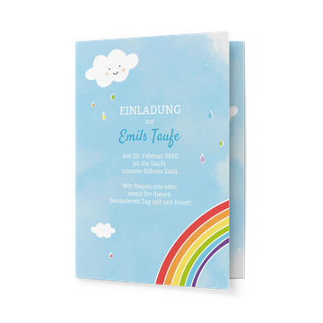 Einladungskarten Taufe, Kleiner Regenbogen