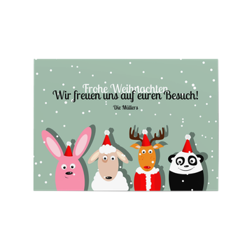 Weihnachtskarten Tiermotive, Tierische Weihnachtsbande