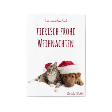 Weihnachtskarten Tiermotive, Tierische Weihnachtsgrüße