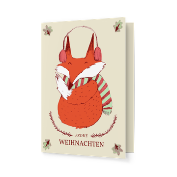 Weihnachtskarten Tiermotive, Winterfuchs