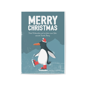 Weihnachtskarten Tiermotive, Pinguin