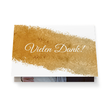 Dankeskarten goldene Hochzeit, Goldrausch