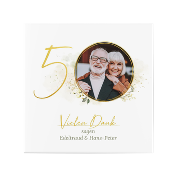 Dankeskarten goldene Hochzeit, Goldjahre
