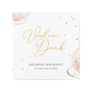 Dankeskarten goldene Hochzeit, Bildfenster Danke