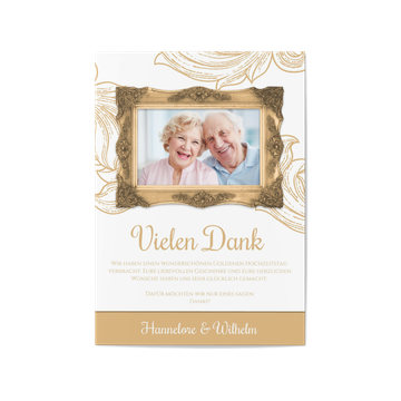 Dankeskarten goldene Hochzeit, Rahmen