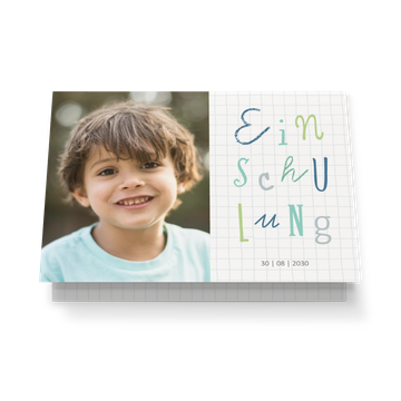 Einladungskarten Einschulung, Buchstabentanz