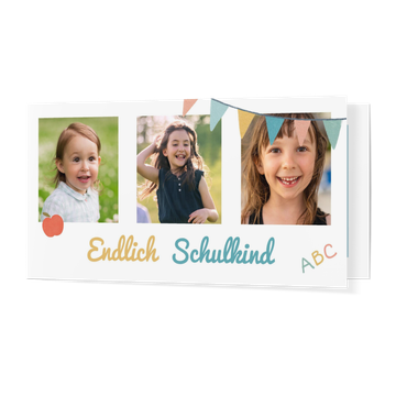 Einladungskarten Einschulung, Girlande