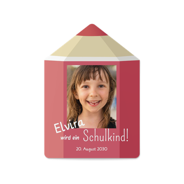 Einladungskarten Einschulung, Großer Buntstift