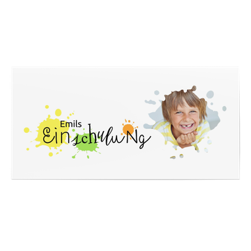 Einladungskarten Einschulung, Farbkleckse