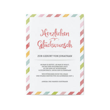 Grußkarten Geburt online bestellen, Aquarell