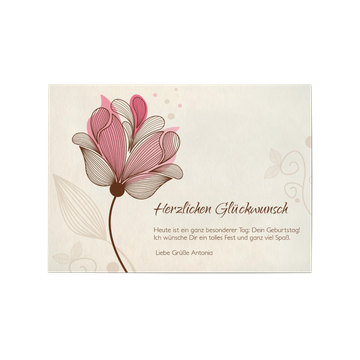Grußkarten Geburtstag, Blütentraum in Rosa