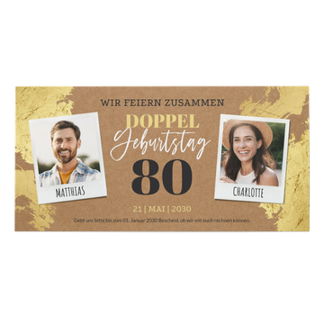 Einladungskarten Geburtstag, Doppel-Geburtstag