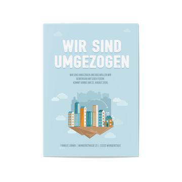 Einladungskarten Einweihung, Wohninsel