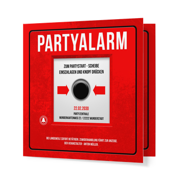 Einladungskarten Party, Partyalarm
