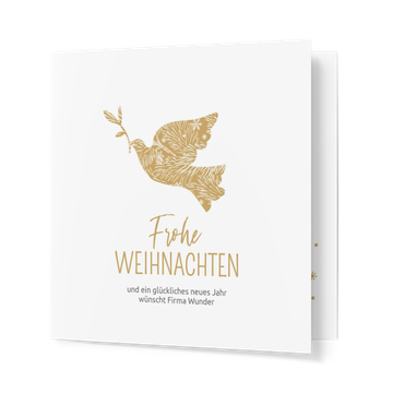 Weihnachtskarten geschäftlich, Friedenstaube