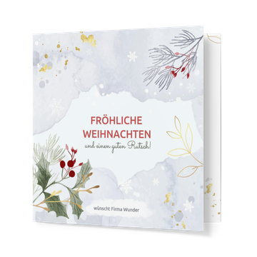 Weihnachtskarten geschäftlich, Frostige Weihnachten