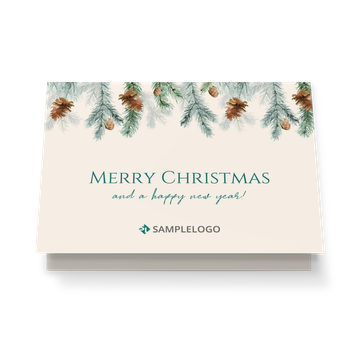 Weihnachtskarten geschäftlich, Tannenzweige