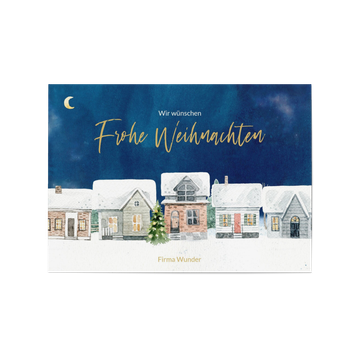 Weihnachtskarten geschäftlich, Winterdorf