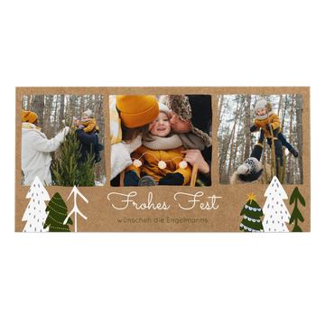 Private Weihnachtskarten, Weihnachtlicher Wald