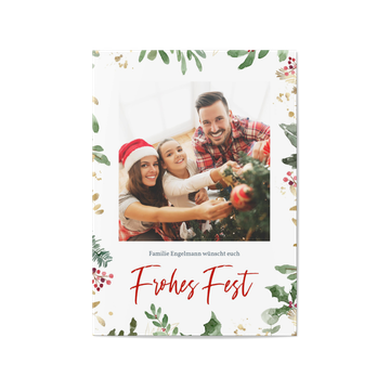 Private Weihnachtskarten, Weihnachtlicher Rahmen