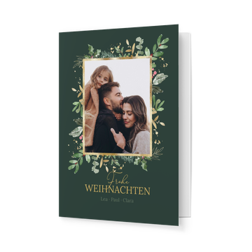 Private Weihnachtskarten, Edles Grün