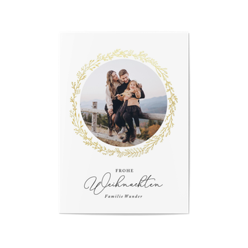 Private Weihnachtskarten, Goldener Kranz