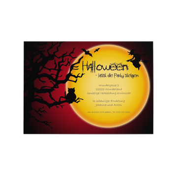 Einladungskarten Halloween , Großer Mond