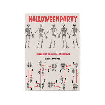 Einladungskarten Halloween , Halloween Totentanz