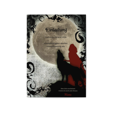 Einladungskarten Halloween , Vollmond