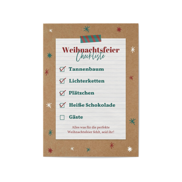 Einladung Weihnachtsfeier, Weihnachtliche Checkliste