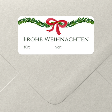 Geschenkaufkleber Weihnachten, Weihnachtsranken