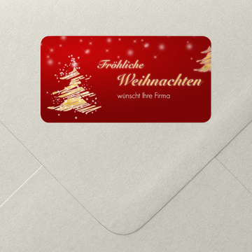 Geschenkaufkleber Weihnachten, Rote Weihnachtszeit