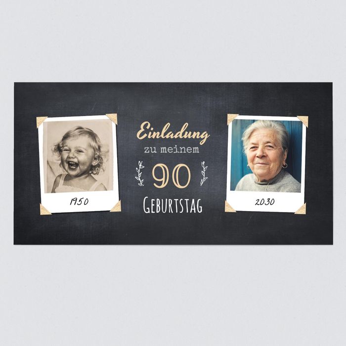 Ich & Ich Einladungskarten 90. Geburtstag