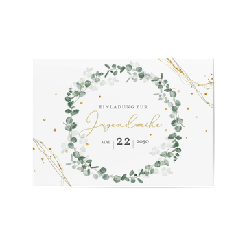 Einladungskarten Jugendweihe, Goldakzente