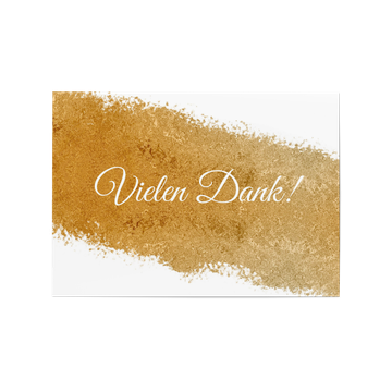 Dankeskarten Geburtstag, Goldrausch