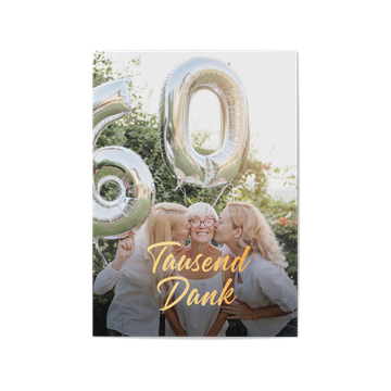 Dankeskarten Geburtstag, Tausend goldene Dankesworte