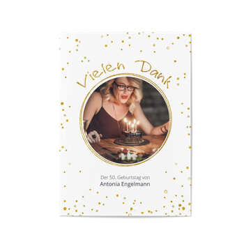 Dankeskarten Geburtstag, Goldener Geburtstagskreis